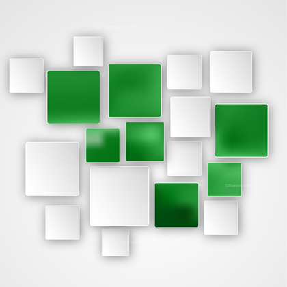 Modern Green and White Square Abstract Background