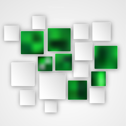 Modern Abstract Green and White Squares Background Illustrator