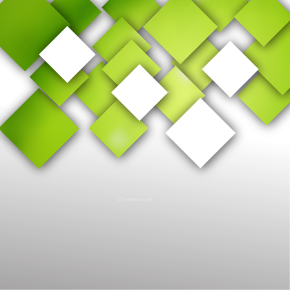 Modern Abstract Green and White Squares Background