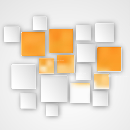 Modern Orange and White Square Abstract Background Vector Illustration