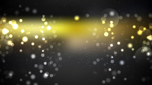 Black and Gold Bokeh Defocused Lights Background Vector Illustration