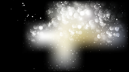 Abstract Black and White Bokeh Lights Background