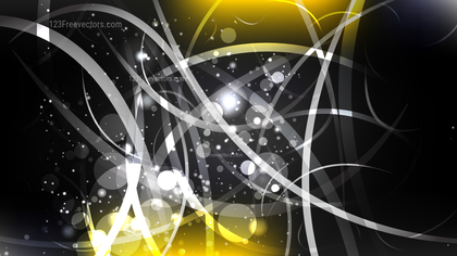 Abstract Black and Yellow Blurry Lights Background