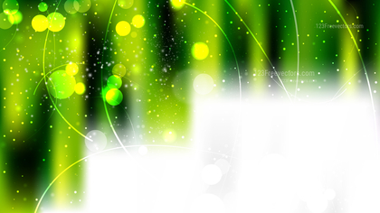 Black Green and Yellow Bokeh Background Vector Graphic