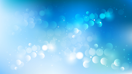 Abstract Blue and White Blurred Bokeh Background