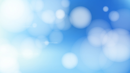 Blue and White Bokeh Lights Background Vector Graphic