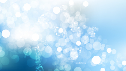 Abstract Blue and White Bokeh Lights Background Vector Graphic