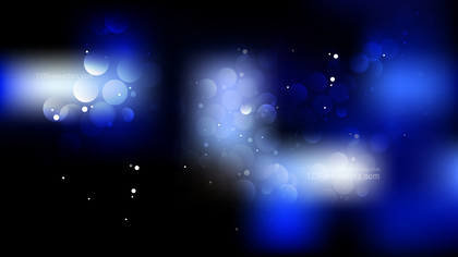 Abstract Blue Black and White Bokeh Background