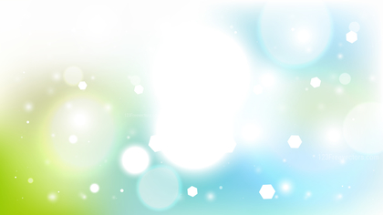 Abstract Blue Green and White Bokeh Background Vector Graphic