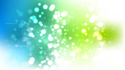 Abstract Blue Green and White Bokeh Lights Background Illustrator