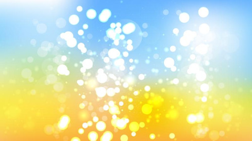 Abstract Blue Yellow and White Blur Lights Background