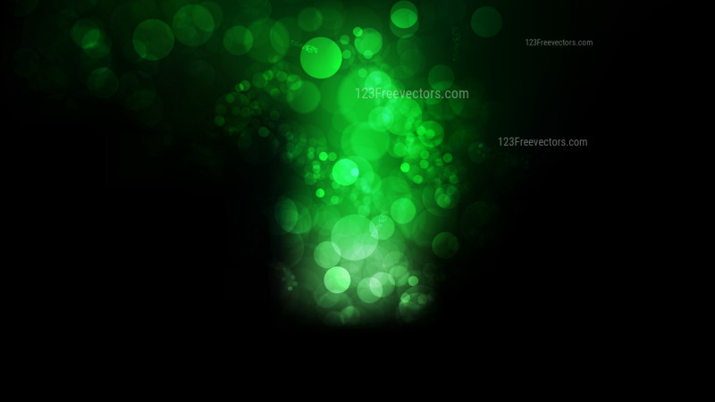 Cool Green Blurred Bokeh Background Illustration