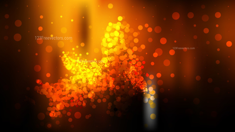 Abstract Cool Orange Blurry Lights Background