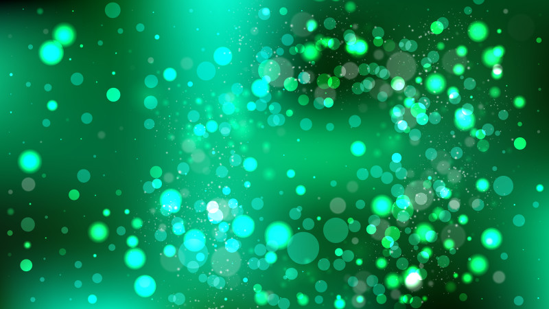 Abstract Dark Green Blurred Lights Background