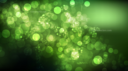 Abstract Green and Black Bokeh Background
