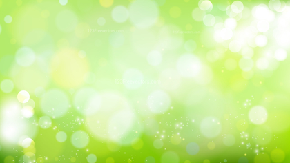 Abstract Green and White Blurry Lights Background
