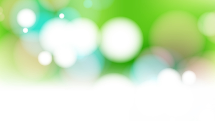 Abstract Green and White Bokeh Background