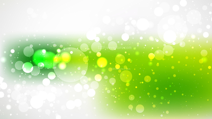 Abstract Green and White Bokeh Defocused Lights Background