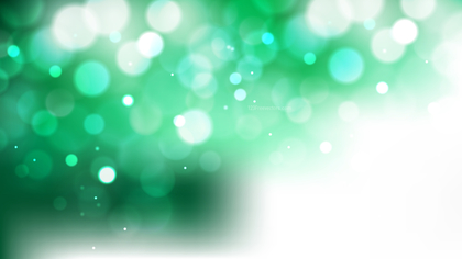 Abstract Green and White Blurred Lights Background Design