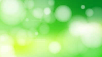 Green and White Blurred Bokeh Background Vector Image