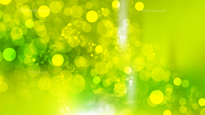 Abstract Green and Yellow Defocused Lights Background Design