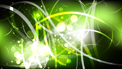 Abstract Green Black and White Blurred Lights Background Vector Graphic
