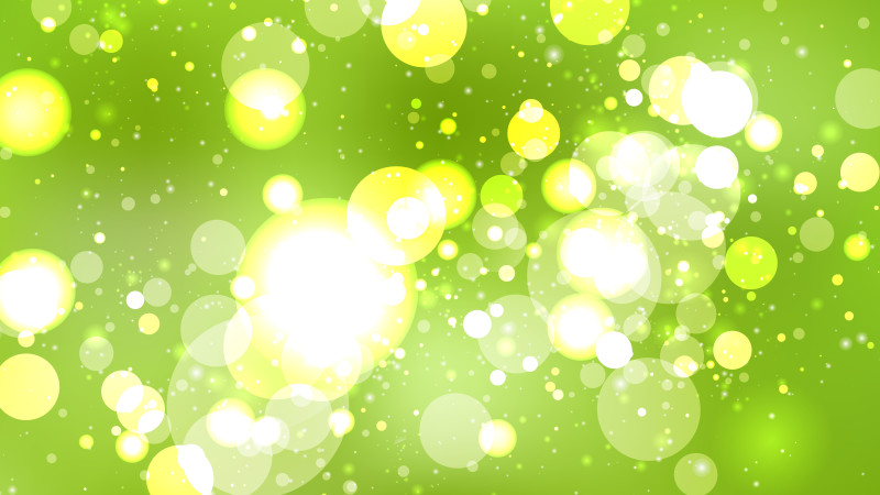 Lime Green Blur Lights Background Vector