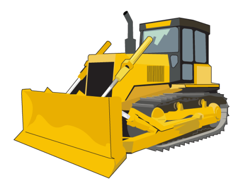 Free Bulldozer Vector Clip Art