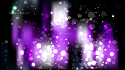 Abstract Purple Black and White Blurry Lights Background