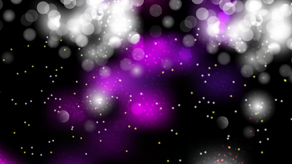 Abstract Purple Black and White Bokeh Lights Background