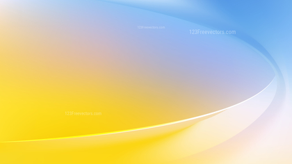 Abstract Blue Yellow and White Curve Background