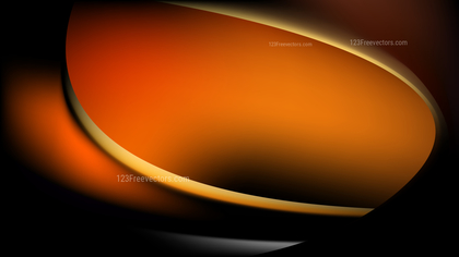 Abstract Orange and Black Shiny Wave Background