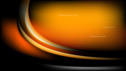 Orange and Black Abstract Curve Background