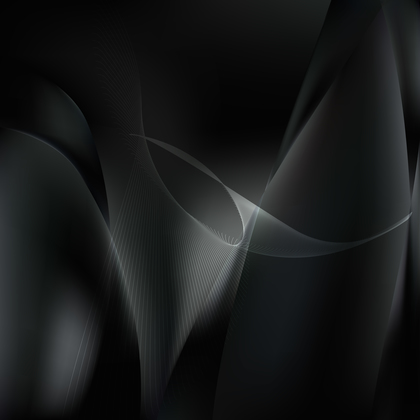 Black Flowing Curves Background