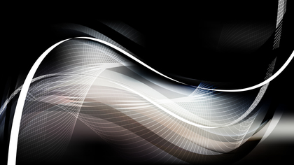 Abstract Black and Grey Wavy Lines Background Template