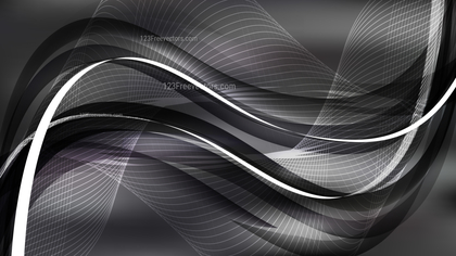 Black and Grey Flowing Curves Background Vector Graphic