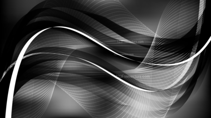 Black and Grey Wavy Lines Background Template