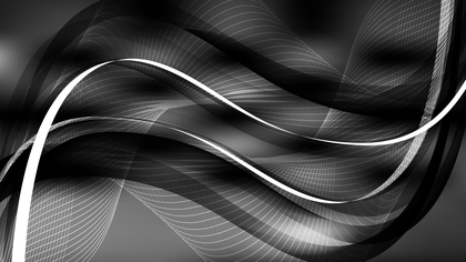 Abstract Black and Grey Flow Curves Background
