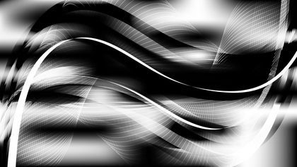 Black and White Flow Curves Background Vector Image