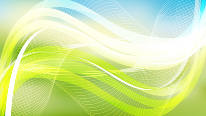 Abstract Blue Green and White Flow Curves Background