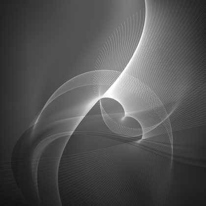 Abstract Dark Grey Flow Curves Background Vector Image