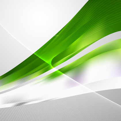 Green and White Wave Lines Background Design Template