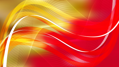 Abstract Red and Gold Flowing Curves Background Vector Graphic