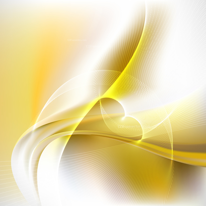Abstract White and Gold Curved Lines Background Vector Illustration
