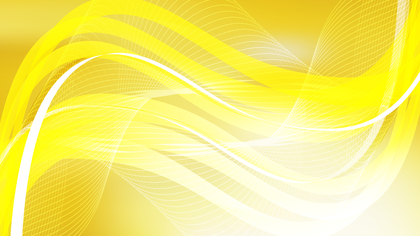 Abstract Yellow and White Curved Lines Background Vector Illustration