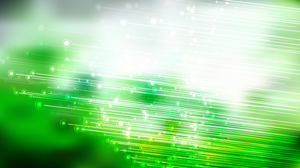 Green and White Glowing Diagonal Lines Abstract Background