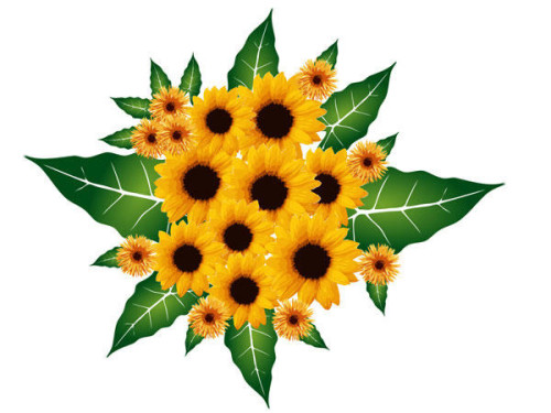 Bouquet Flowers Vector Free