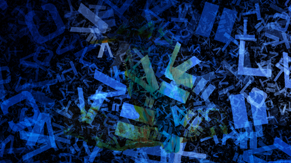 Black and Blue Chaotic Alphabet Letters Texture