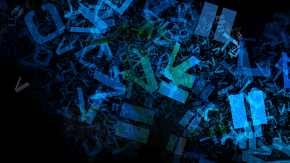 Black and Blue Scattered Alphabet Letters Texture Background