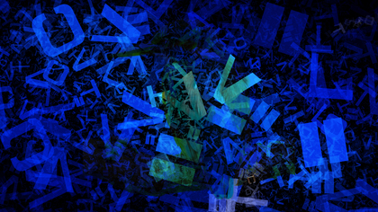 Black and Blue Scattered Alphabet Texture